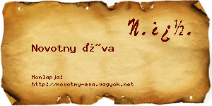 Novotny Éva névjegykártya