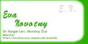eva novotny business card