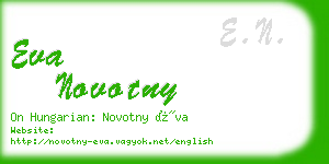 eva novotny business card